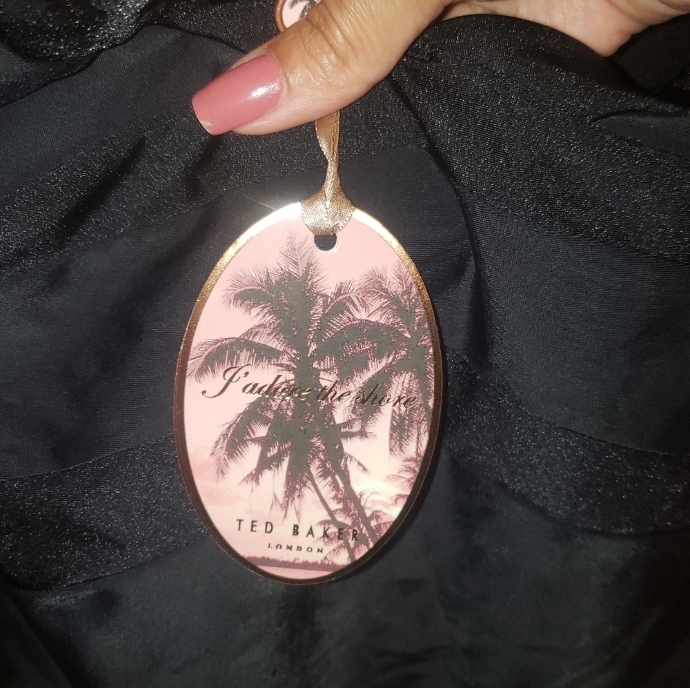 NWT Ted Baker Railinda halter Triangle Cut Out Swimsuit - Picture 5 of 7